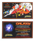 * * 'GALAXY' Stern 1980 Custom Instruction/Apron Cards * * (New)