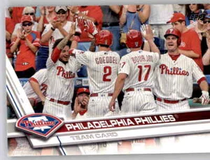 2017 Topps Series 1 Team Card Base Card MLB PWE Set Break Phillies #174 - Picture 1 of 2