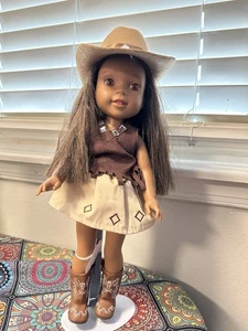 American Girl Gummistiefel Wishers Ashlyn Puppe im Cowgirl-Outfit mit Ständer - 14,5 Zoll - Bild 1 von 9