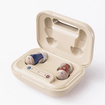 JH-A260 Audífonos/Amplificadores para Personas Mayores Recargables Cancelación de Ruido - Beige Foto 1 de 2