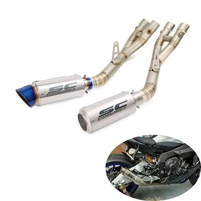 Silenciador escape 61 mm tubo escape para Yamaha YZF R1 R1M 2015-2025 MT-10 2015-2021 Foto 1 de 4