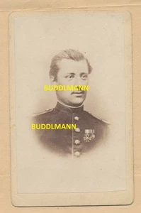 CDV Foto Bayern Offizier mit MVK MVO und Tapferkeitsmedaille? Nürnberg 1870/71 - Bild 1 von 2