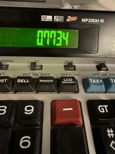 Canon MP20DH III Printing Calculator 12 Digits TESTED  - Picture 1 of 4