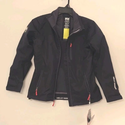Chaqueta Helly Hansen XS Crew Midlayer negra nueva para mujer Foto 1 de 4
