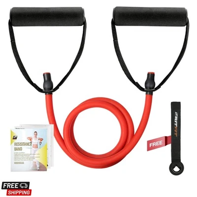 Banda de ejercicio de resistencia 45-50 libras con manijas de espuma y anclaje de puerta - Perfecto para... Foto 1 de 4