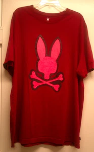 Psycho Bunny, 2XLT, Men's Big & Tall, Graphic T/Shirt, Deep Red, Crew Neck - Picture 1 of 6