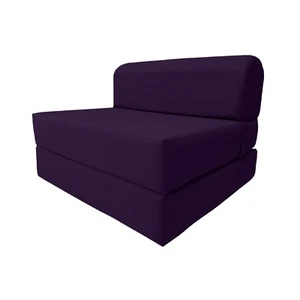 Sleeper Chair Folding Foam Beds, Portable Sofa Bed Sit Sleep 6 x 32 x 70 Purple - Picture 1 of 7