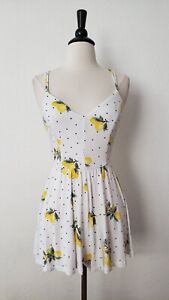 Urban Outfitters Romper New 🟠 Size Small XS White Lemon Summer Strappy Back