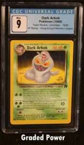 Pokemon Promo Dark Arbok Team Rocket UL. Sello con CGC 9 (0067) 19/82 - Imagen 1 de 2