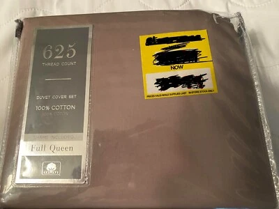 NUEVO JUEGO DE FUNDA NÓRDICA COMPLETA/QUEEN LISA VISÓN 625 hilos en visón liso Foto 1 de 2