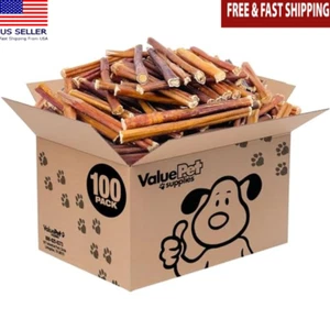 6 Inch Bully Sticks 100 Count Natural Dog Chews Healthy Digestible Treats New - Picture 1 of 7