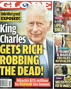 GLOBE Magazine December 18 2023 King Charles Britney Spears Donald Trump - Imagen 1 de 2