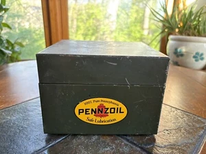 Vintage Pennzoil Kontax System Schallplattenkarten Karteibox Gas & Öl Werbung - Bild 1 von 11