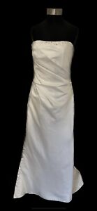 Wedding Dress Size 8 £800 Maggie Sottero Satin Ivory Classic Understated Beaded