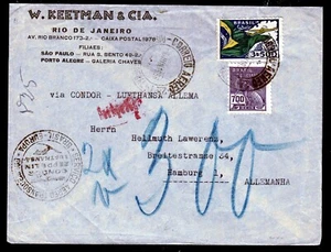 Zeppelin 1936,Hindenburg 3.SAF,Brasilien Post Rückfahrt 9.6.1936,Sieger 412 C - Bild 1 von 2