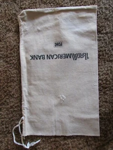 CANVAS BANK BAG  !! 1ST AMERICAN BANK !!     "SIZE 18"x11"  #9 - Picture 1 of 3