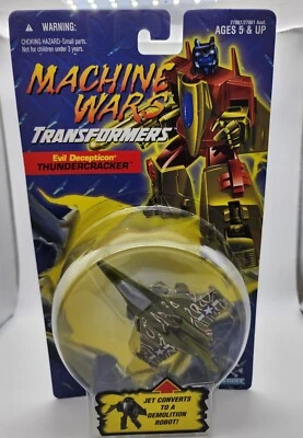 Transformers MACHINE WARS THUNDERCRACKER Evil Decepticon Sealed 1996 Hasbro NEW - Image 1 of 4