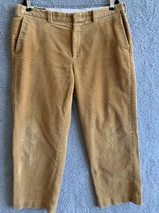 Vintage ORVIS Men's Corduroy Pants Heavyweight Mustard 100% Cotton 38X27 - Picture 1 of 14