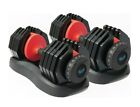 New - 24kg Adjustable Dumbbells Pair -  15-in-1  Smart Dumbbells by BrainGain