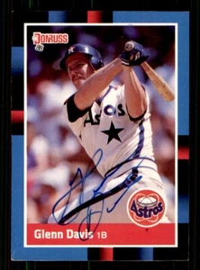 1988 Donruss Baseball #184 Glenn Davis Signed Autograph (No COA) *d2 - Picture 1 of 2