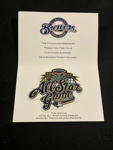 2002 Milwaukee Brewers Season Ticket Holder All Star Game Sleeve Emblem Cover