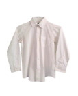 George weißes geknöpftes Jungenkleid Shirt Größe Large 10-12 Baumwolle Poly lang SLV