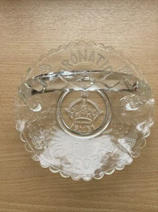 Antique Glass King George VI 1937 Coronation Basket Diameter 19cm Approx - Picture 1 of 7