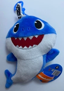 Baby Shark Nickelodeon Pinfong Clip On Coin Change Purse Daddy Shark Blue NEW 5" - Picture 1 of 3
