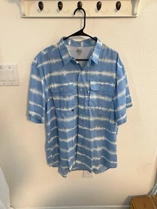 IZOD Herren Salzwasser UPF 40+ Performance Shirt XLT blau schnelltrocknend feuchtigkeitsableitend belüftet - Bild 1 von 6