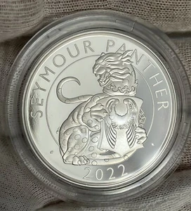 Moneda de plata de prueba Seymour Panther 2022 Gran Bretaña Royal Tudor Beasts 1 oz - Imagen 1 de 7