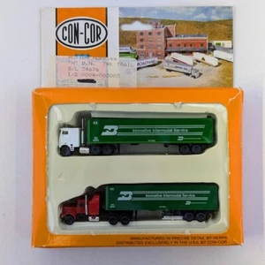 Con-Cor 0004-003003 N Scale Tractor + Trailer Burlington Northern 2 Pack - Picture 1 of 3