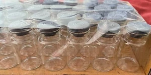 10 x 10ML clear glass vials sealed with rubber stopper - Picture 1 of 1