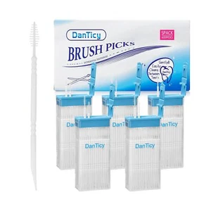 Brushpicks Interdental Toothpicks,Soft Bristle Dental Floss Picks Toothpicks,... - Picture 1 of 8
