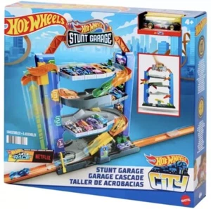 Hot Wheels Stunt Garage Parkhaus Rennbahn Spielset Geschenkset + 1 Auto Geschenk - Bild 1 von 3