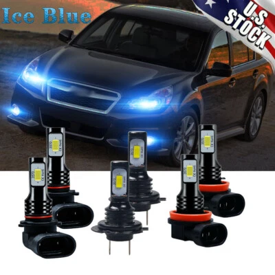 6x faros LED + faros antiniebla para Subaru Legacy 2010 2011 2012 2013 2014 Foto 1 de 4