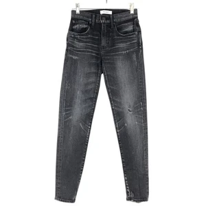 Moussy Vintage Womens Size 23 Jeans Black Faded Distressed Stretch Japan Made - Bild 1 von 13