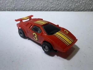 TYCO LAMBORGHINI #3 RED / YELLOW HO SLOT CAR - Picture 1 of 6