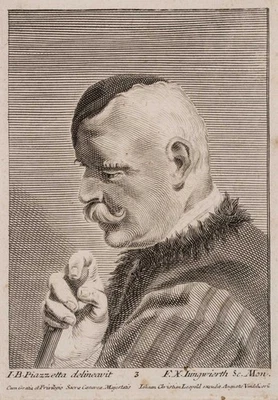 JUNGWIERTH (*1720) nach PIAZZETTA (*1682), Bildnis eines Edelmannes, KSt. - Bild 1 von 4