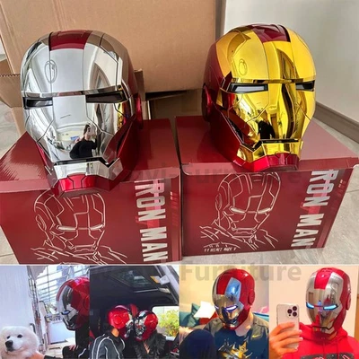 New Version Autoking Iron Man Mk5 1:1 Helmet Wearable Voice Touch RC Mask Cospla - Image 1 of 4