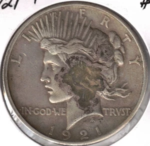 1921-P Peace Circulated Silver Dollar Coin! - Picture 1 of 2