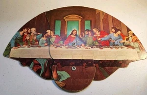 Last Supper Vtg. Trifold Hand Fan - Kearns Dykeman Chapel - Waterloo. Iowa. #112 - Picture 1 of 18