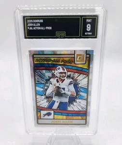 2025 Donruss Josh Allen Action All-Pros #AAP-JAL Buffalo Bills GMA Graded Mint 9 - Foto 1 di 2