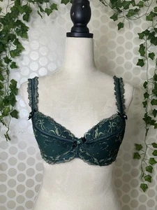NWT PLeasure State Couture green lace woman bra Size 34B - Picture 1 of 19