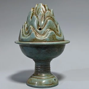 Quemador de incienso con marca de horno Ru dinastía canción porcelana antigua china de 10,6" - Imagen 1 de 9