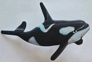 Majestic Killer Whale Hand painted bobble metal Magnet 4 in long for your Frige - Picture 1 of 2