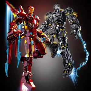 Superhero Robot Mecha Building Blocks Toy Set – Tech Gift for Kids & Boys - Picture 1 of 10