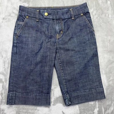 Bermudas de mezclilla Citizens of Humanity lavado oscuro dobladillo con puños mujeres 26 se adapta a 28" Foto 1 de 4