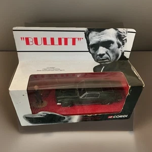 BULLITT Corgi Cc05901 1968 Ford Mustang Vintage Model Car Steve Mcqueen Figure - Picture 1 of 4