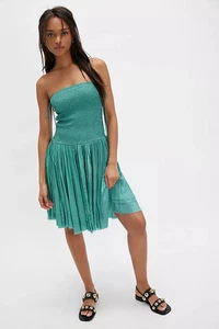 Free People FP One Maya Convertible Midi Skirt Smocked Pull-on Tie Dress Small S - Picture 1 of 5