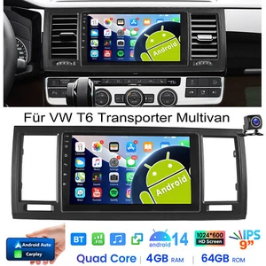 4+64G Android Autoradio Für VW T6 Transporter Multivan GPS Navi WIFI RDS +Kamera - Bild 1 von 13